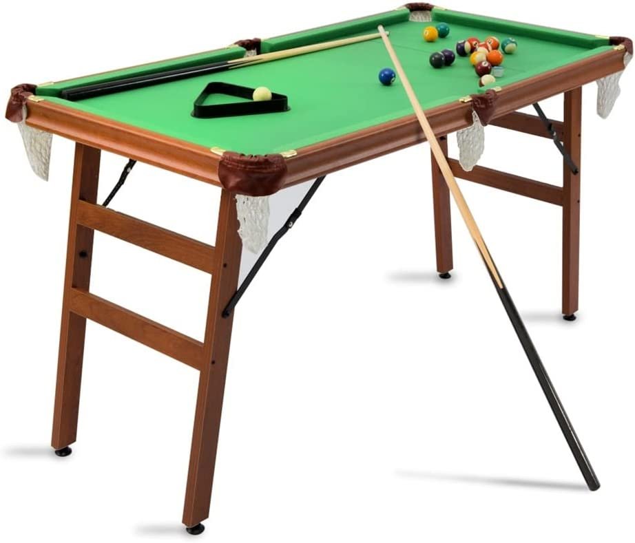 Fran_store 55'' Portable Folding Billiards Table Pool Game Table