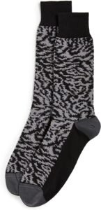 Paul Smith Men's Socks - Zebra pattern and ribbed edges